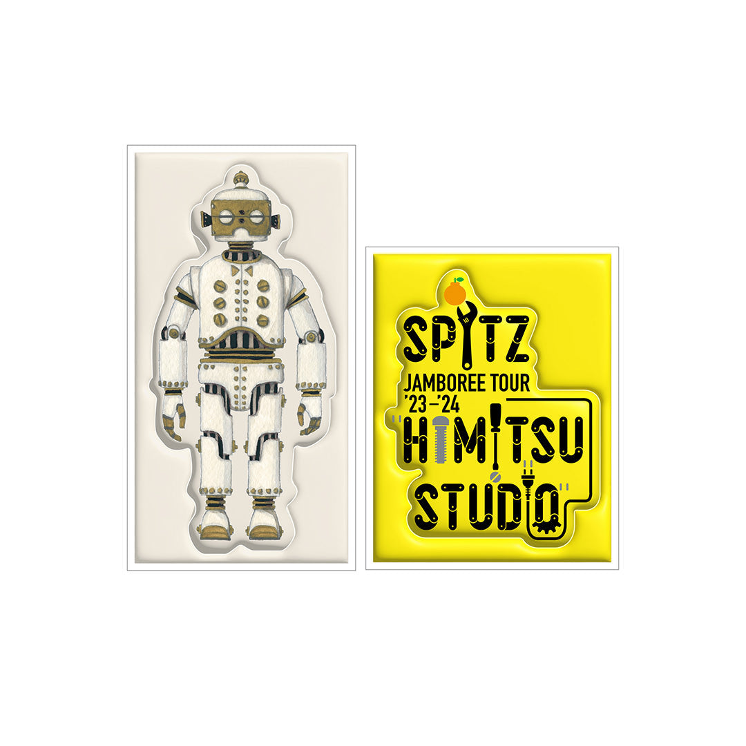 "HIMITSU STUDIO" PUFFY STICKER SET OF 2