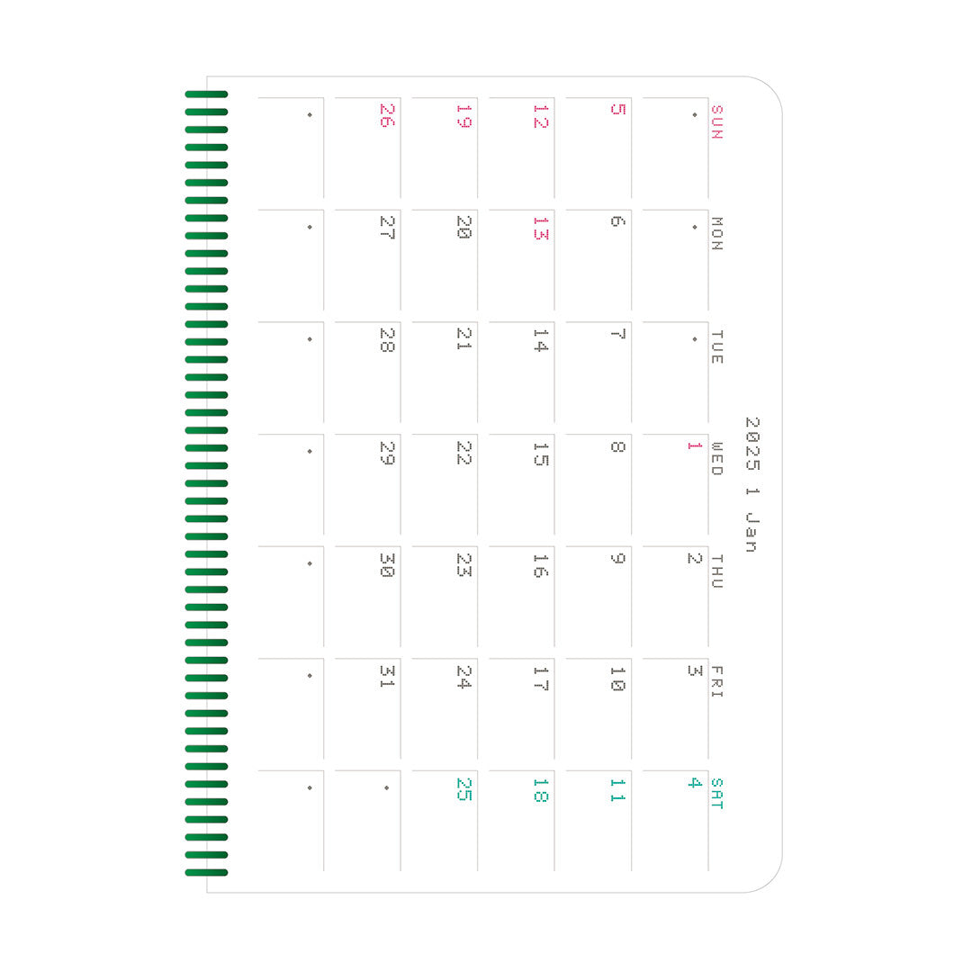 2025 NOTEBOOK CALENDAR