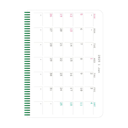 2025 NOTEBOOK CALENDAR
