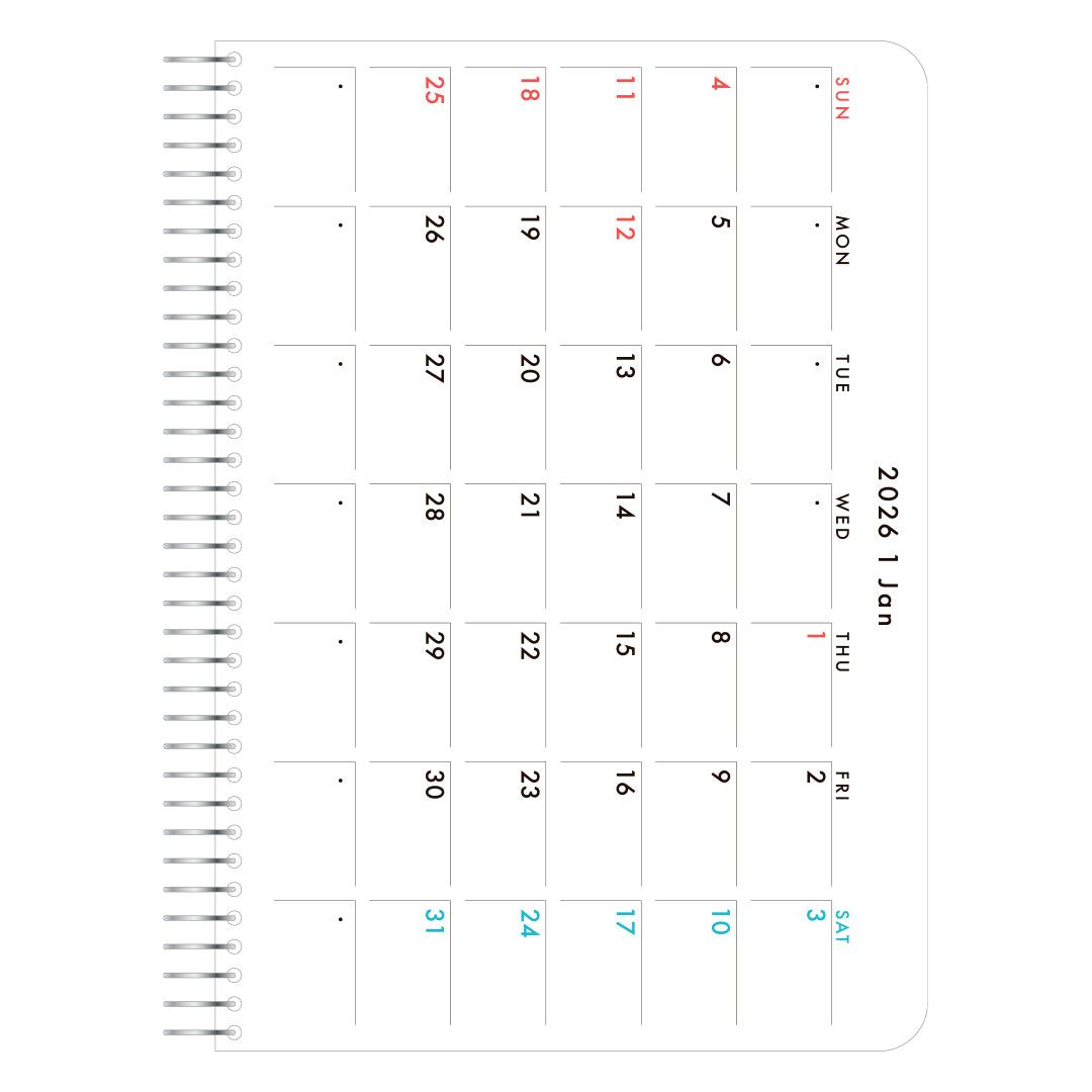 2026 NOTEBOOK CALENDAR